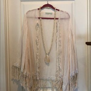 Boho cream cotton top